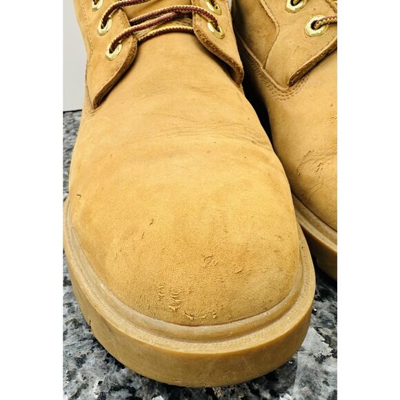 Timberland 19079 Leather Round Toe Lace Up Ankle Work Mens Boots Size 11 Wheat main image 6